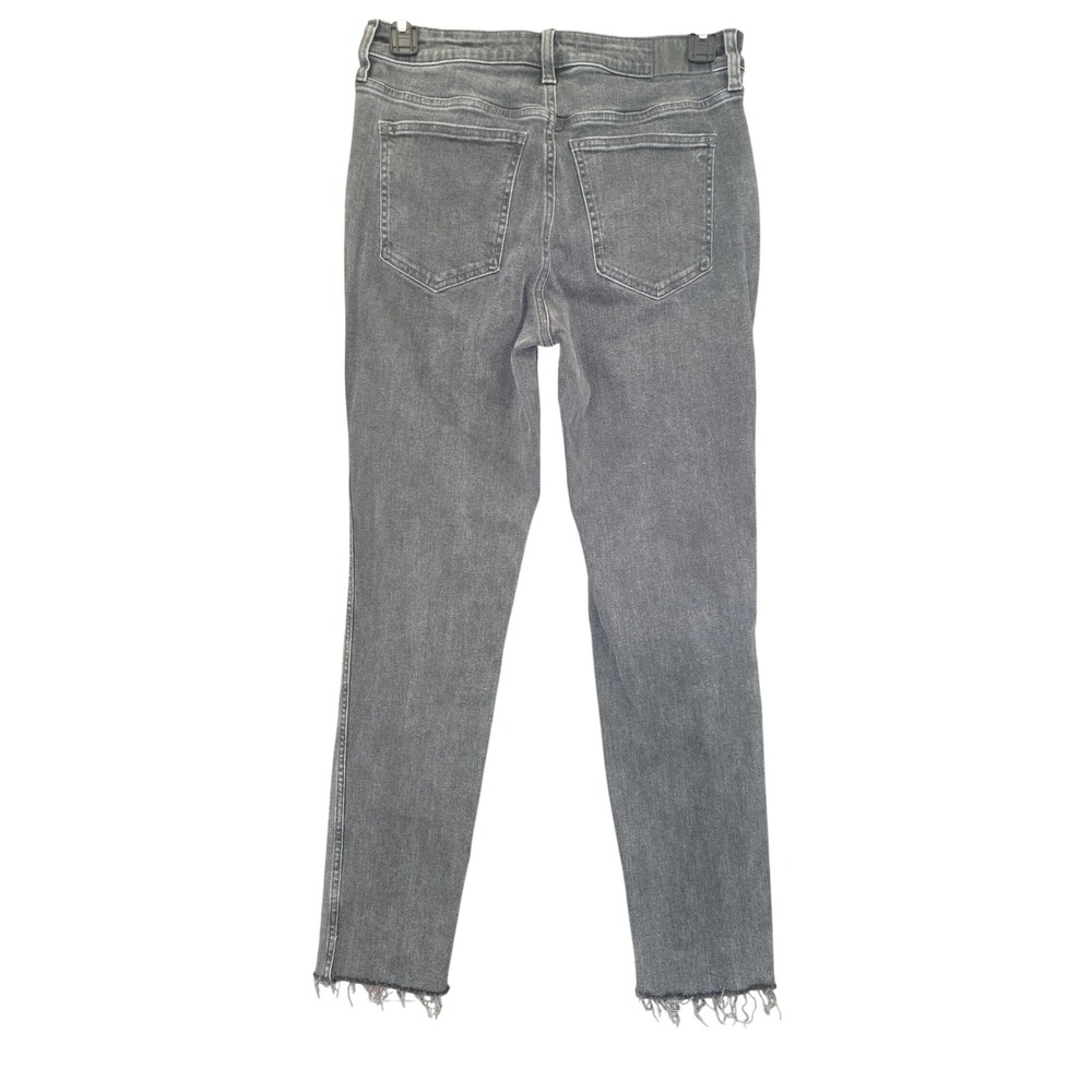 Madewell Curvy Mid-Rise Stovepipe Jeans Washed Black Raw Hem 29T Tall Grey - Picture 2 of 5